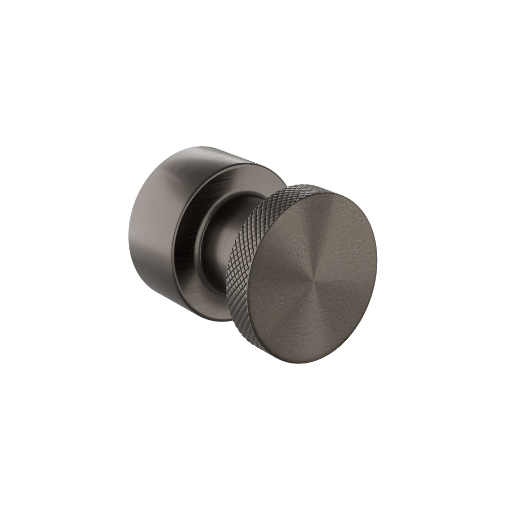 Product cut out image of the hib. Zepto Gunmetal Robe Hook